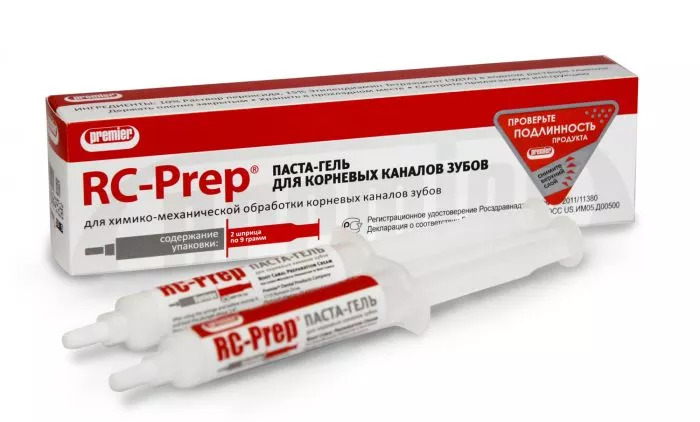 RC Prep - гель для механической обработки ​​​​​​​ и расширения каналов, 2x9 г